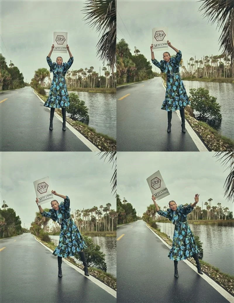Kerrigan Clark Poses in a Fishy Eco Story for Vogue Portugal